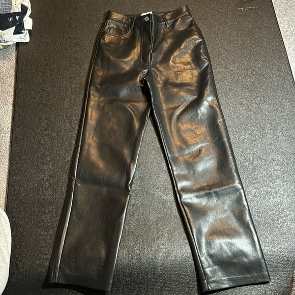 Wilfred Melina Leather Pants - Black - Size 0, Regular Length - Picture 1 of 3
